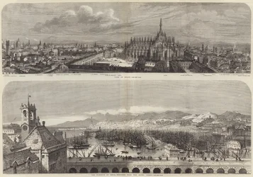 Ansichten von Mailand und Genua